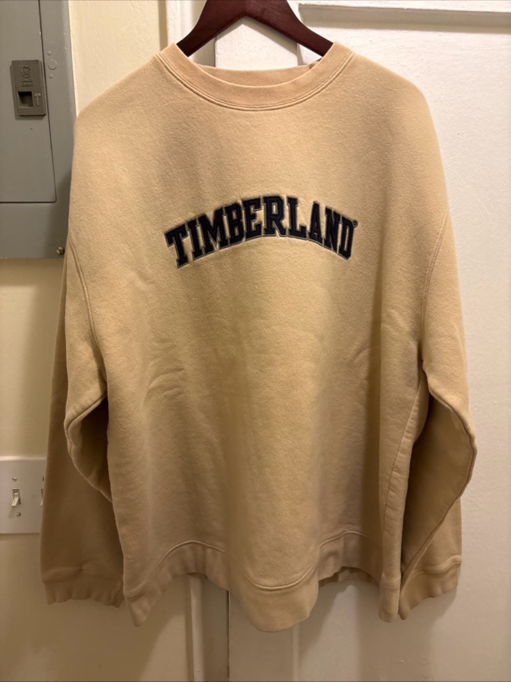 Men’s vintage Timberland Tan pullover Crewneck Sweatshirt size XL